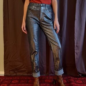 NWOT GAP Metallic Silver Jeans
